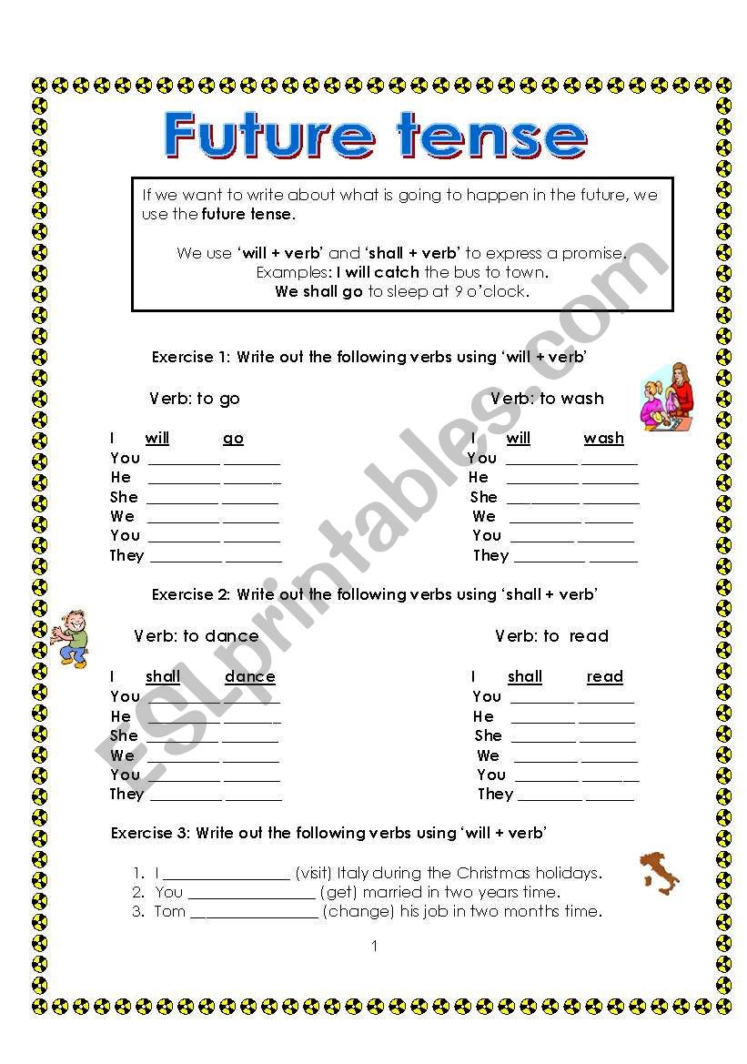 Future Tense With Will Worksheets