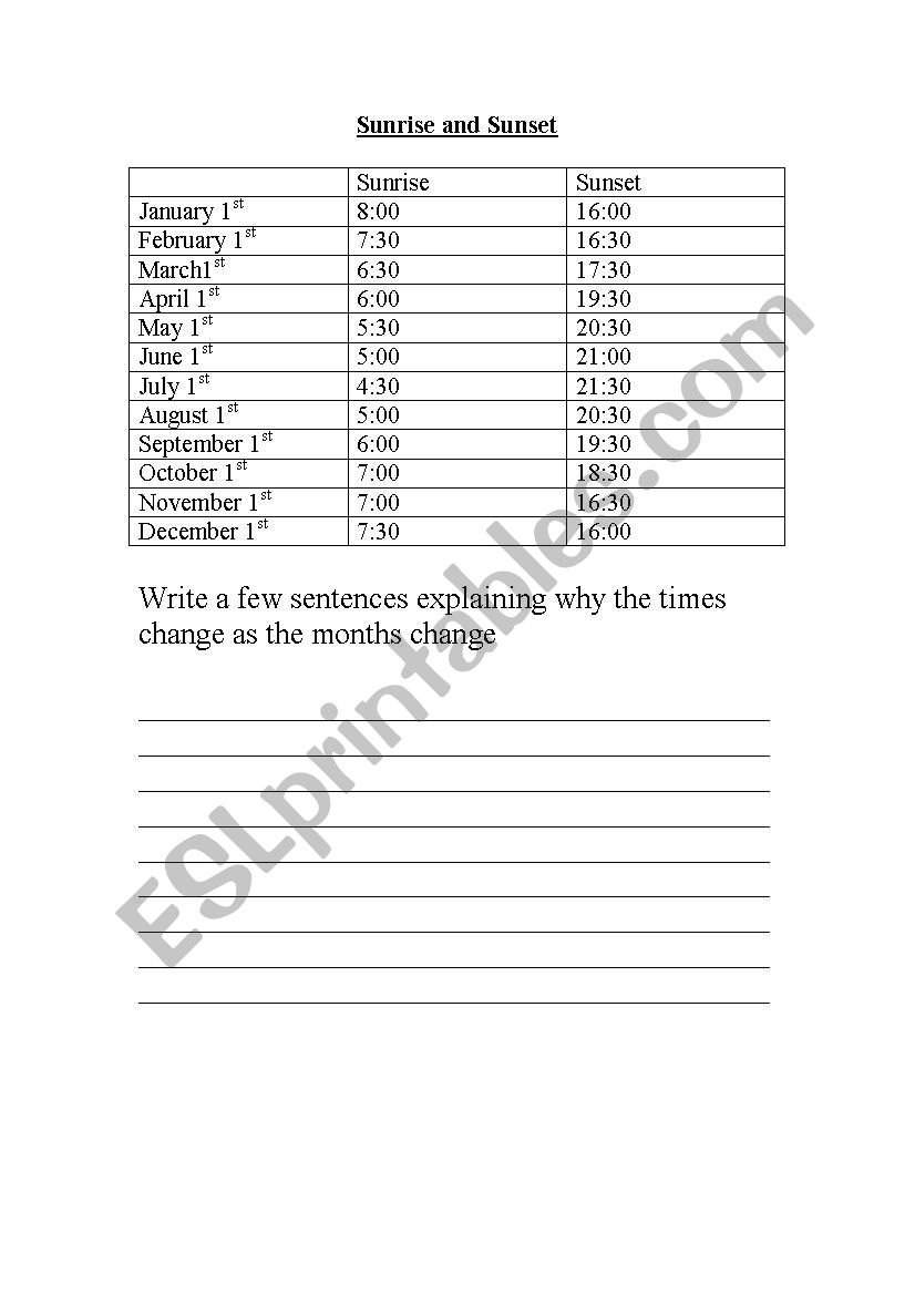 Seasons worksheet  worksheet