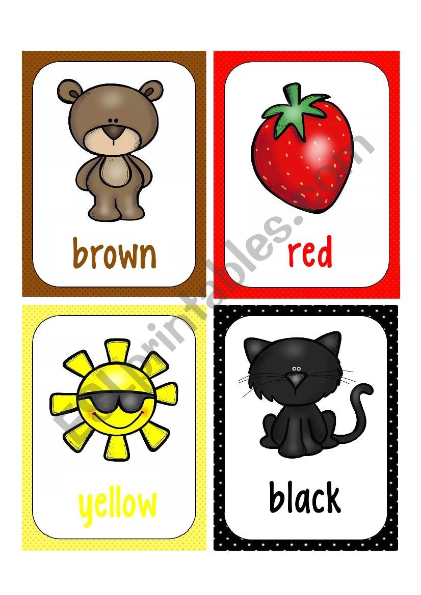 COLORS FLASHCARDS worksheet