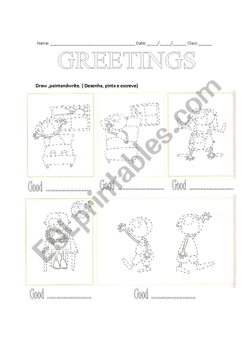 Greetings worksheet