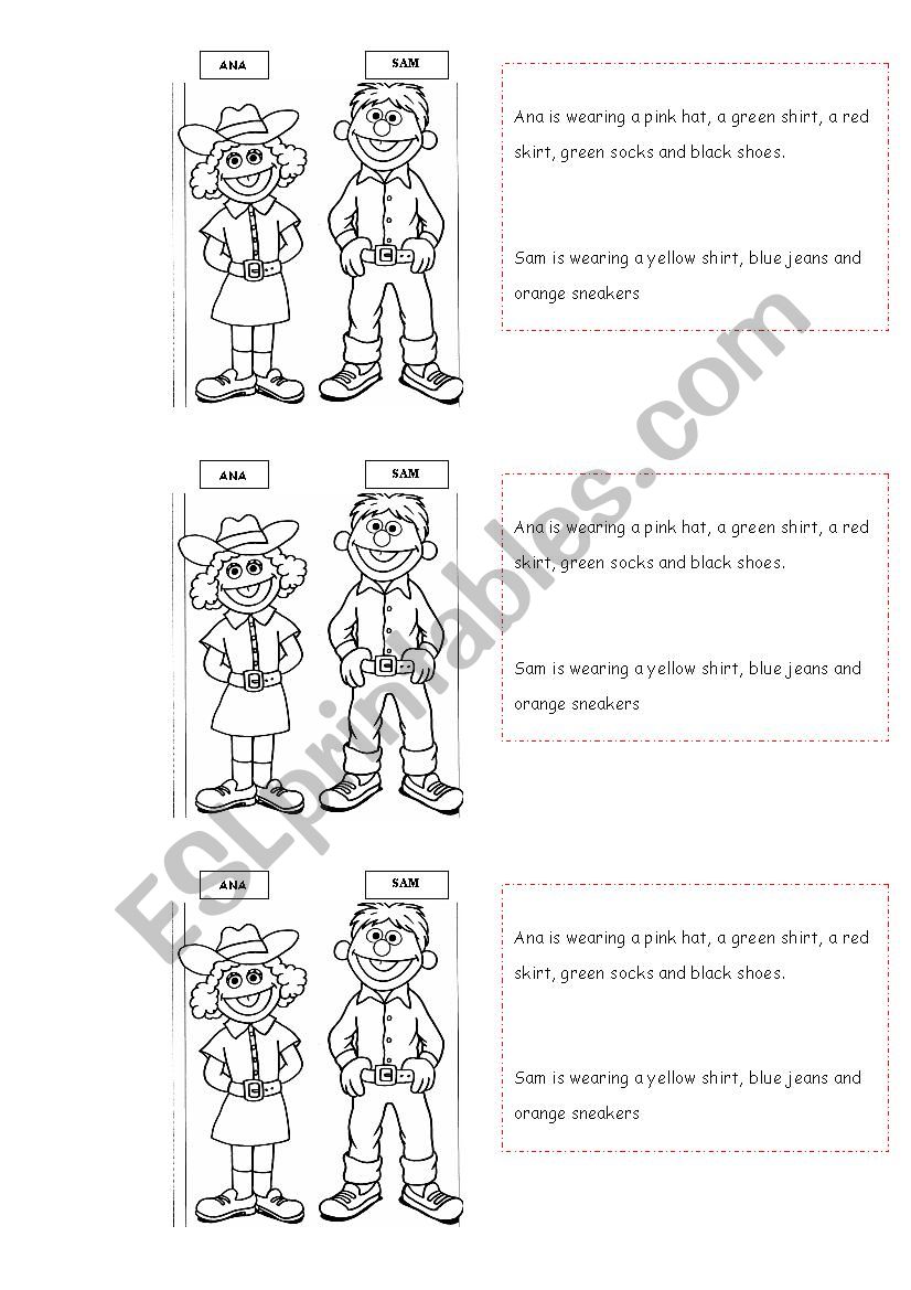 clothes worksheet