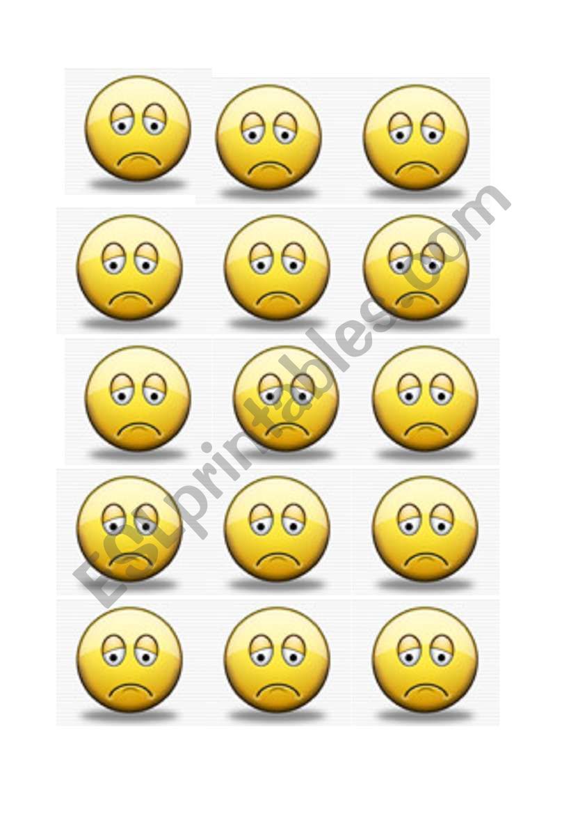 sad faces worksheet