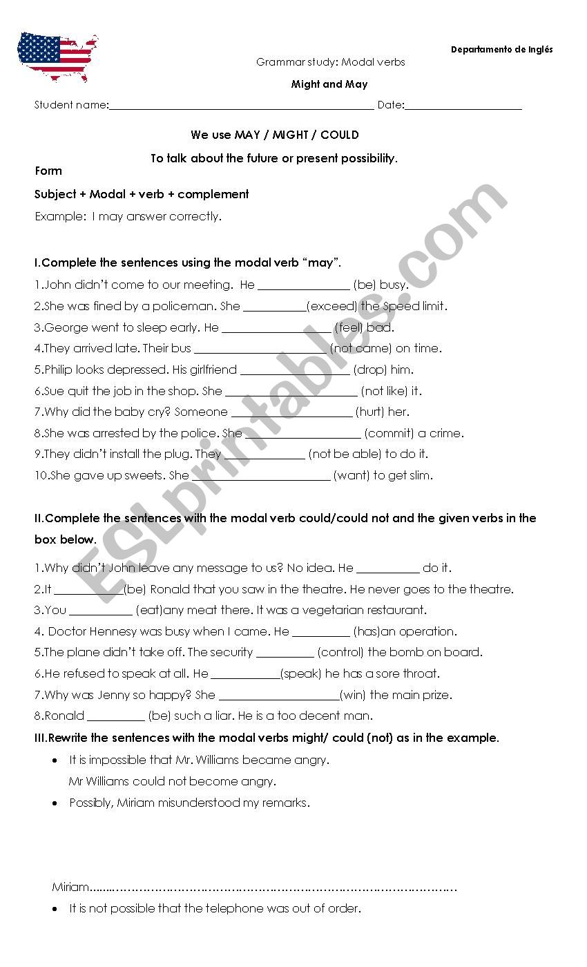 Might worksheet