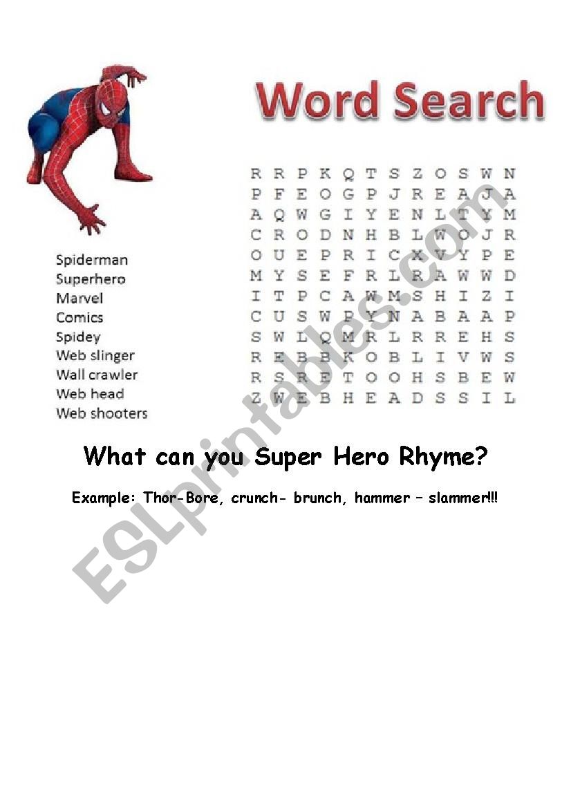 Superman, Avengers, Spiderman, Dr Suess rhyme time!