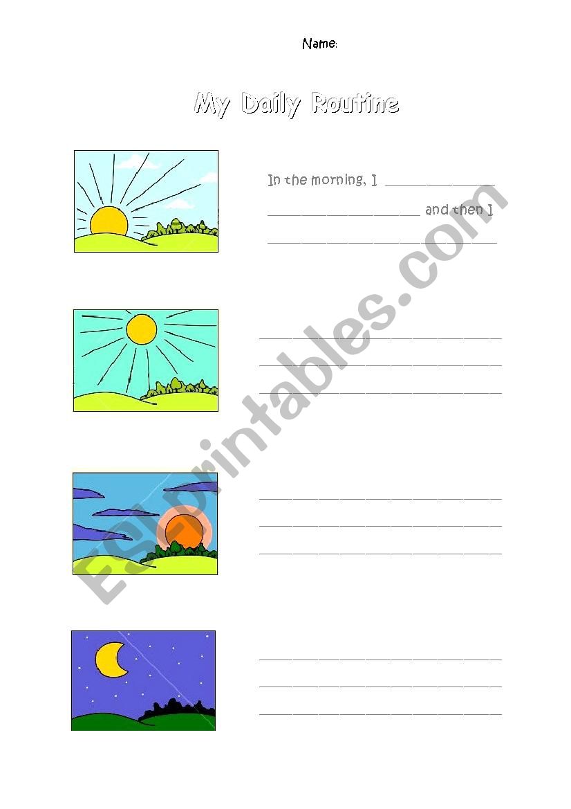 Daily Routine worksheet