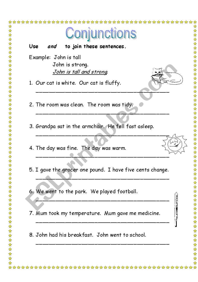 conjunctions worksheet