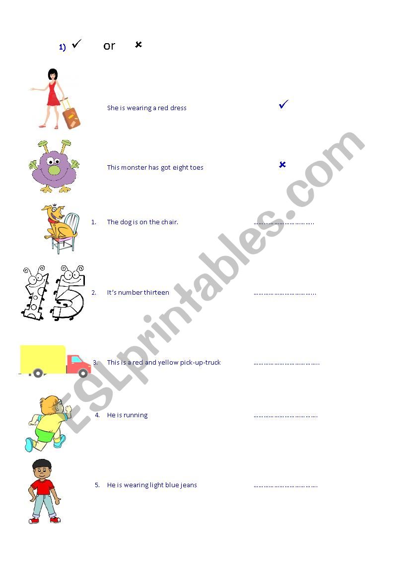 KIDS - YES - NO worksheet