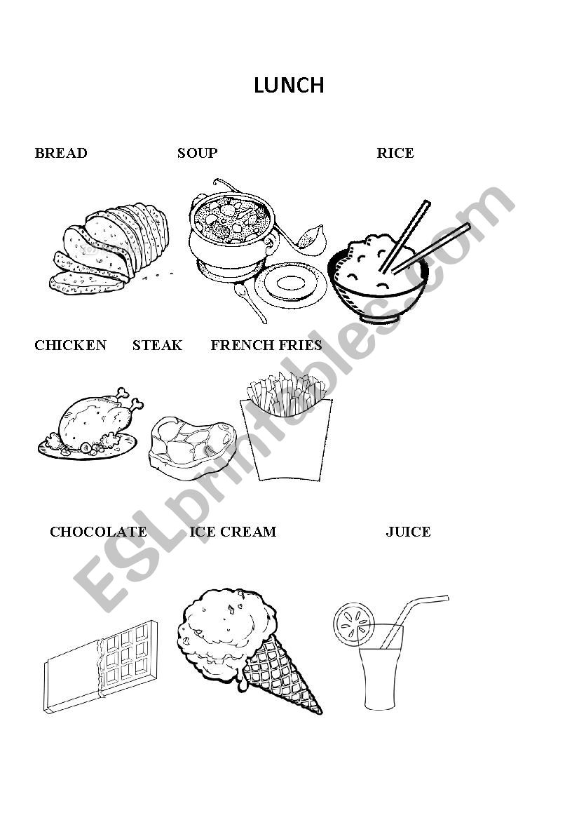 Lunch worksheet