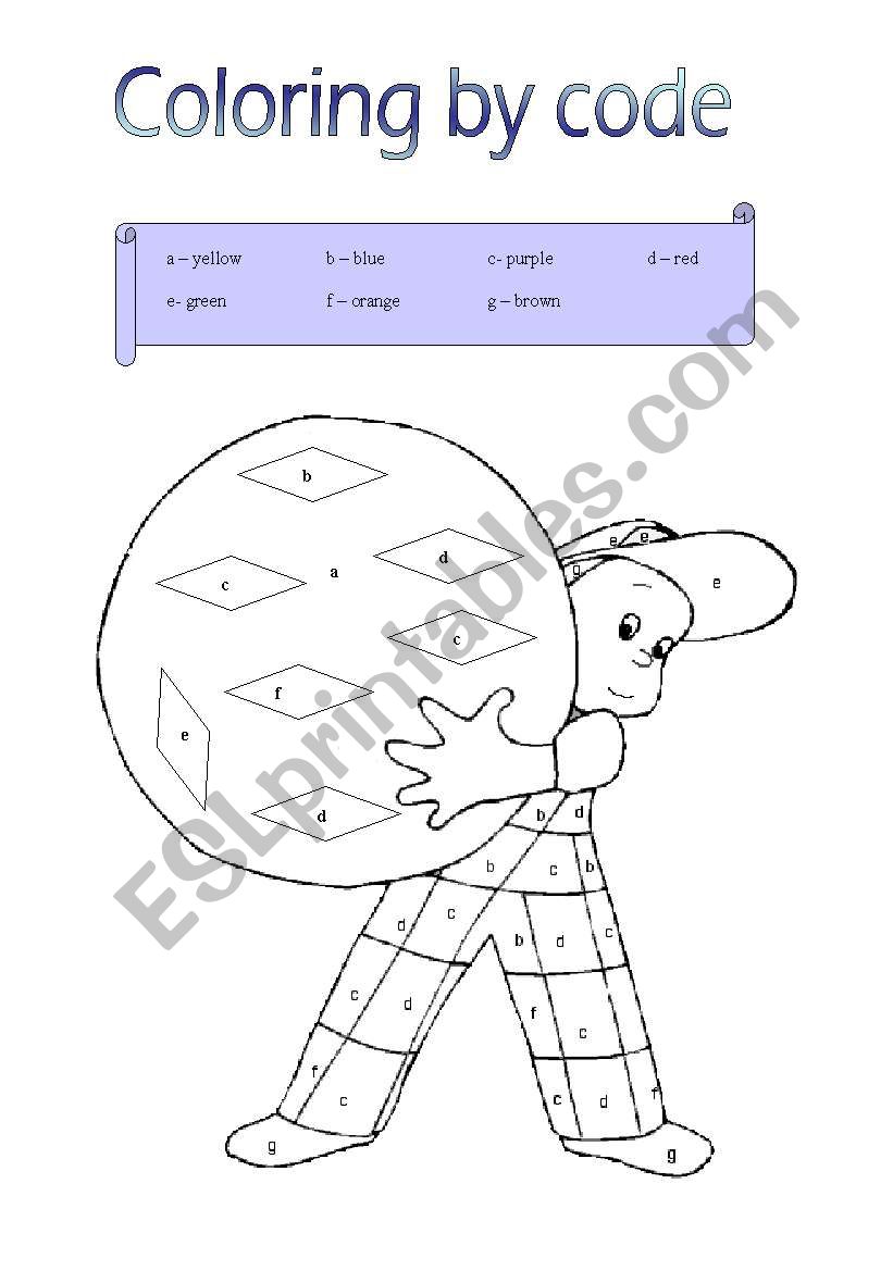 LITTLE BOY -COLORING  worksheet