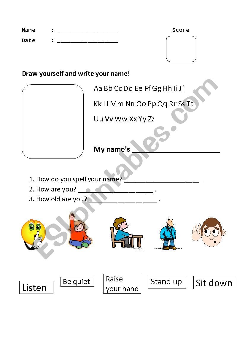 alphabets and my first lesson worksheet