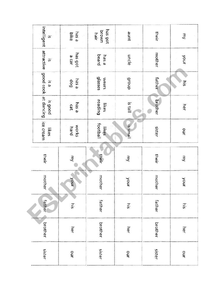 Game: Make sentences  worksheet