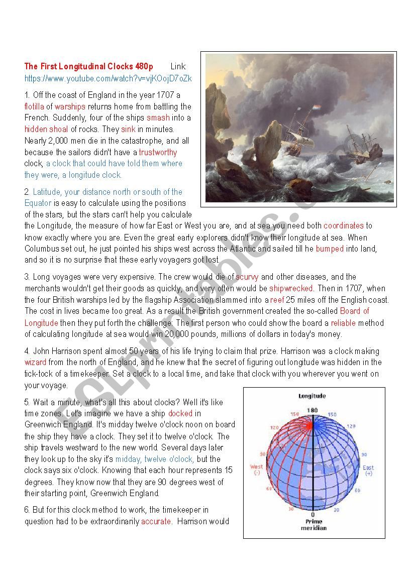 The First Longitudinal Clocks worksheet