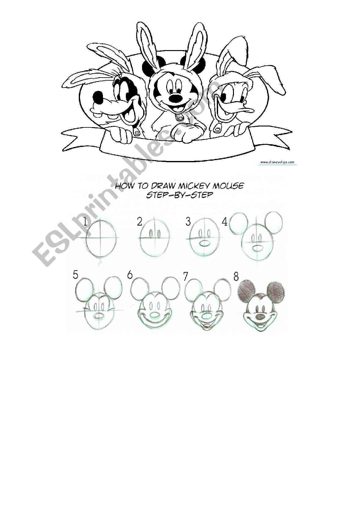 Mickey Mouse reading and comprehension questions. With how to ...