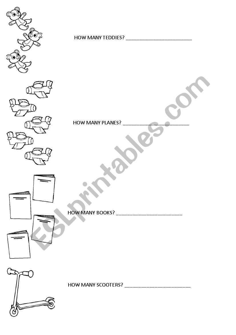 HOW MANY? worksheet