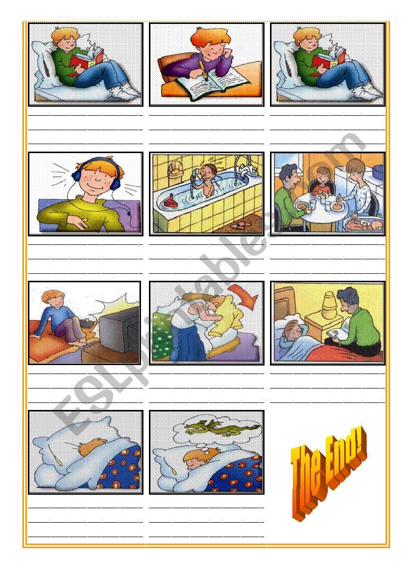 Daily Routine Cartoon (Part2) worksheet