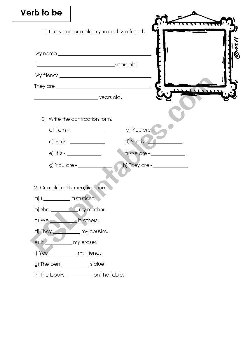 Verb to be worksheet