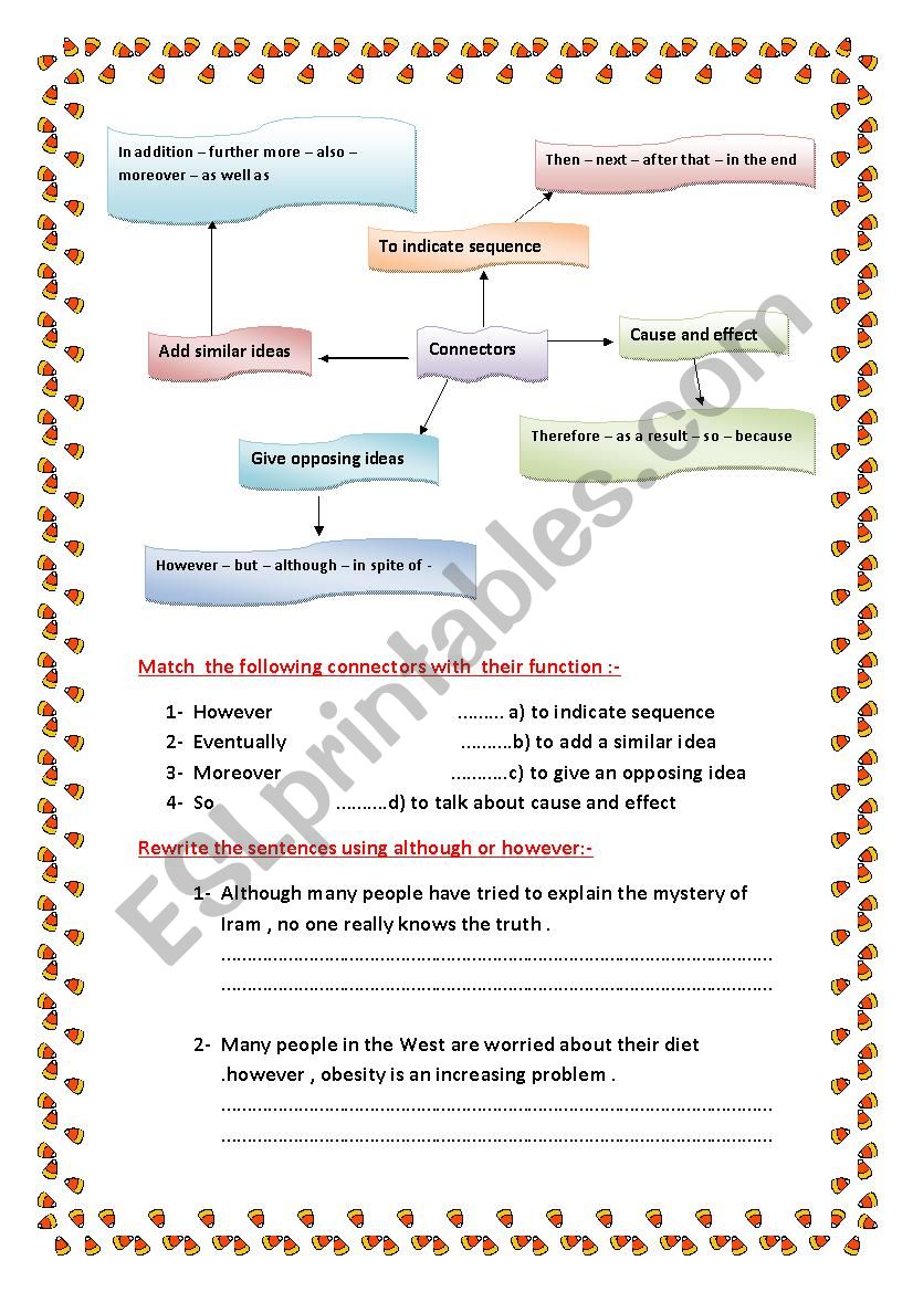 connectors  worksheet