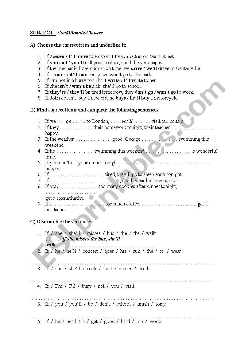 elementary worksheet