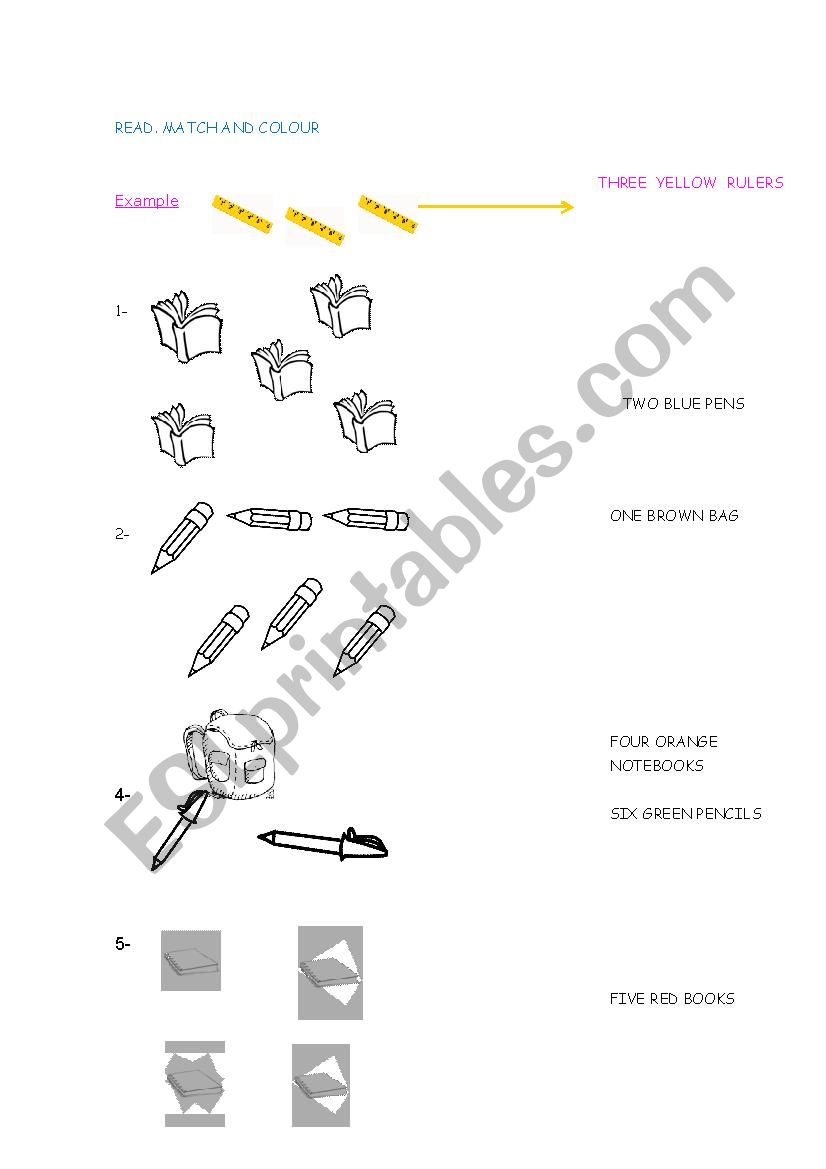 READ AND COMPLETE worksheet