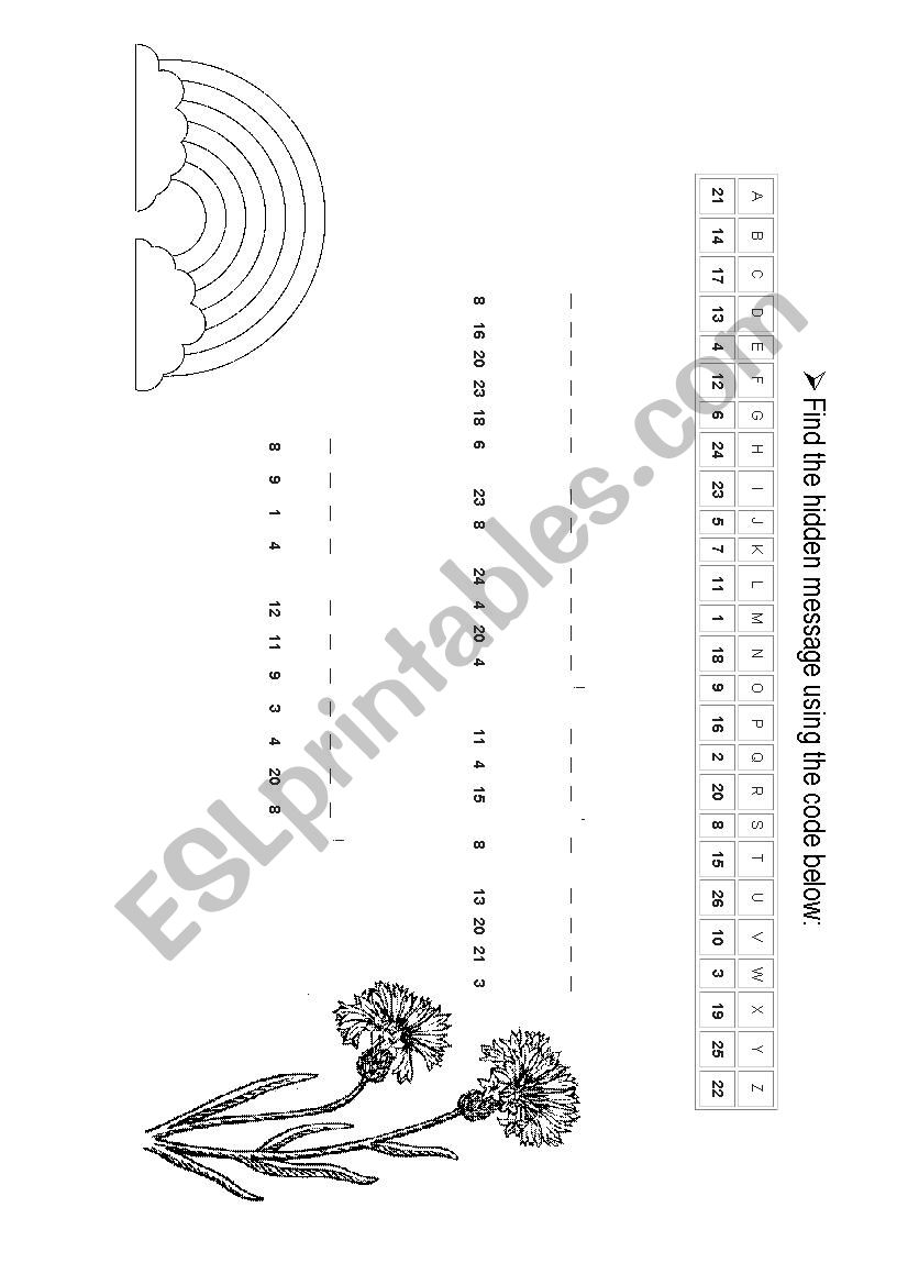 SPRING CRYPTOGRAM worksheet