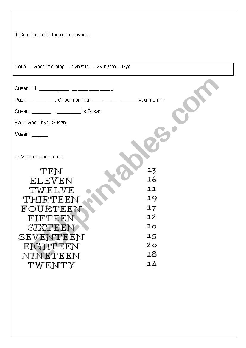 3rd grade test 2 form worksheet