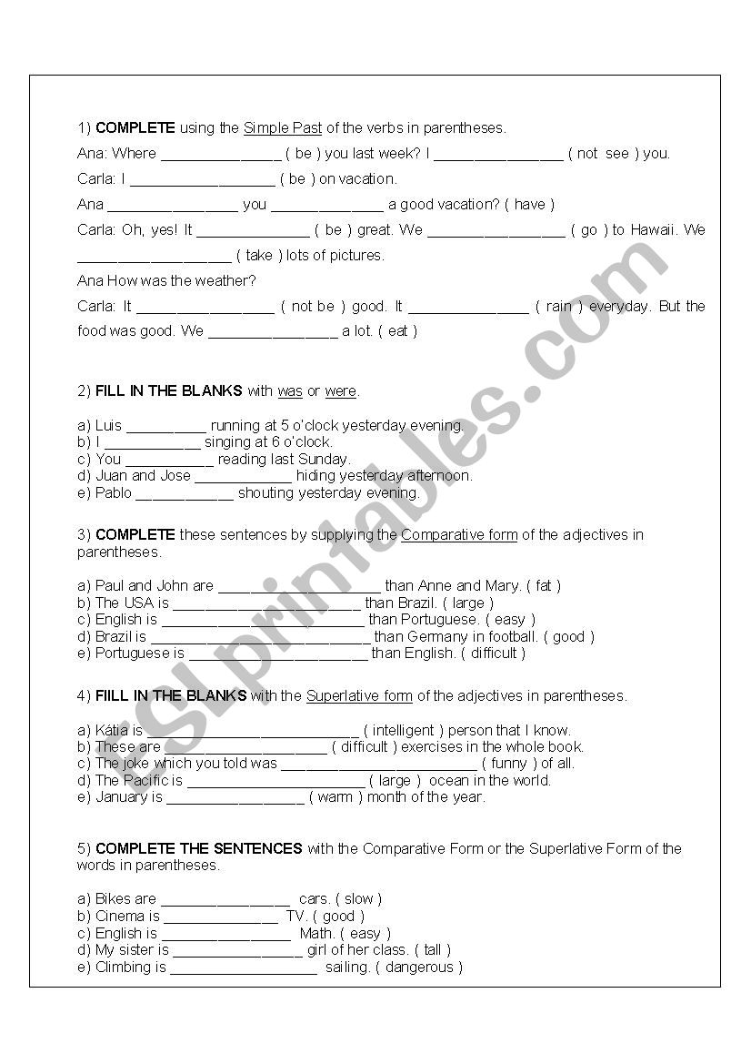 8th grade Mid term test 2 Form