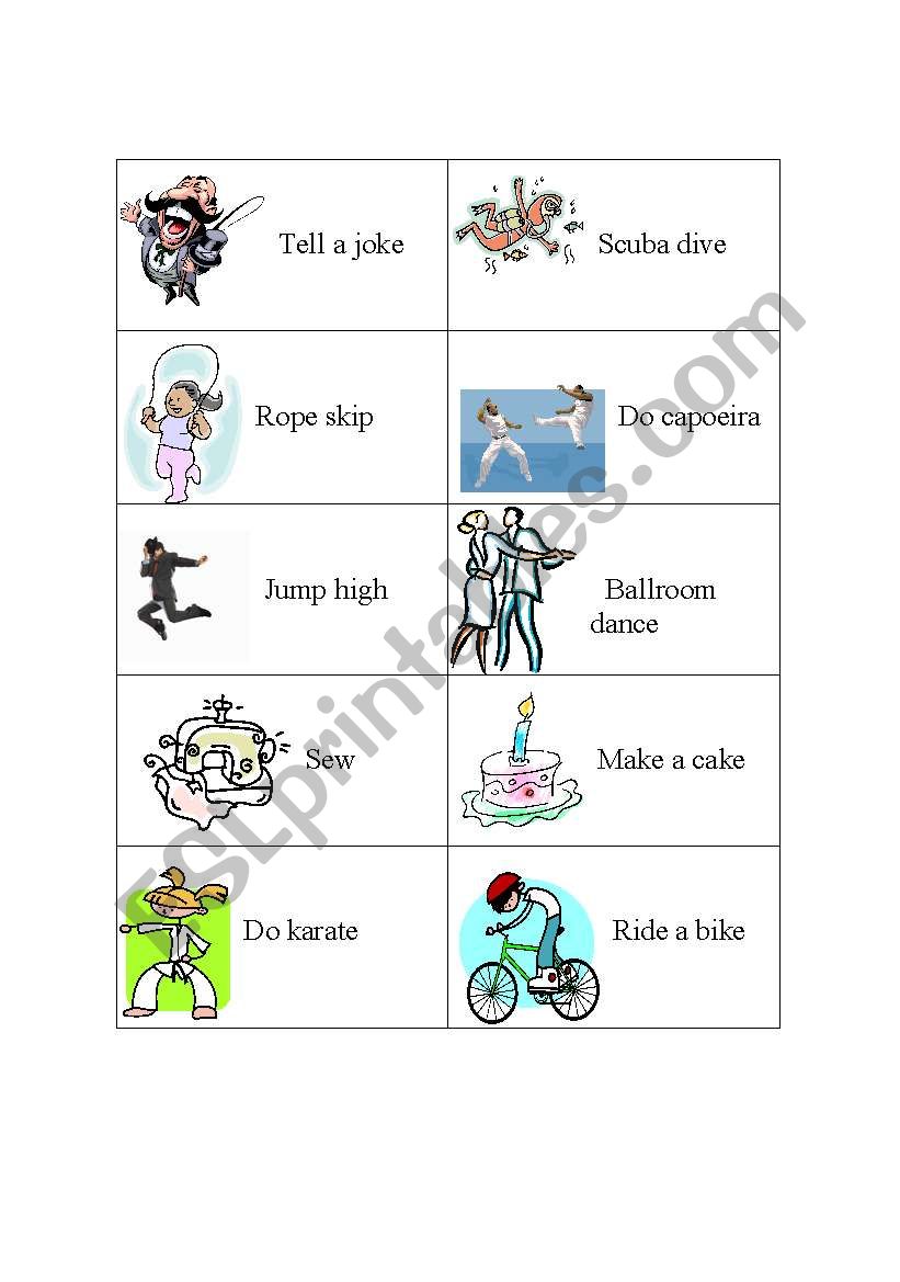 activity cards 2 worksheet