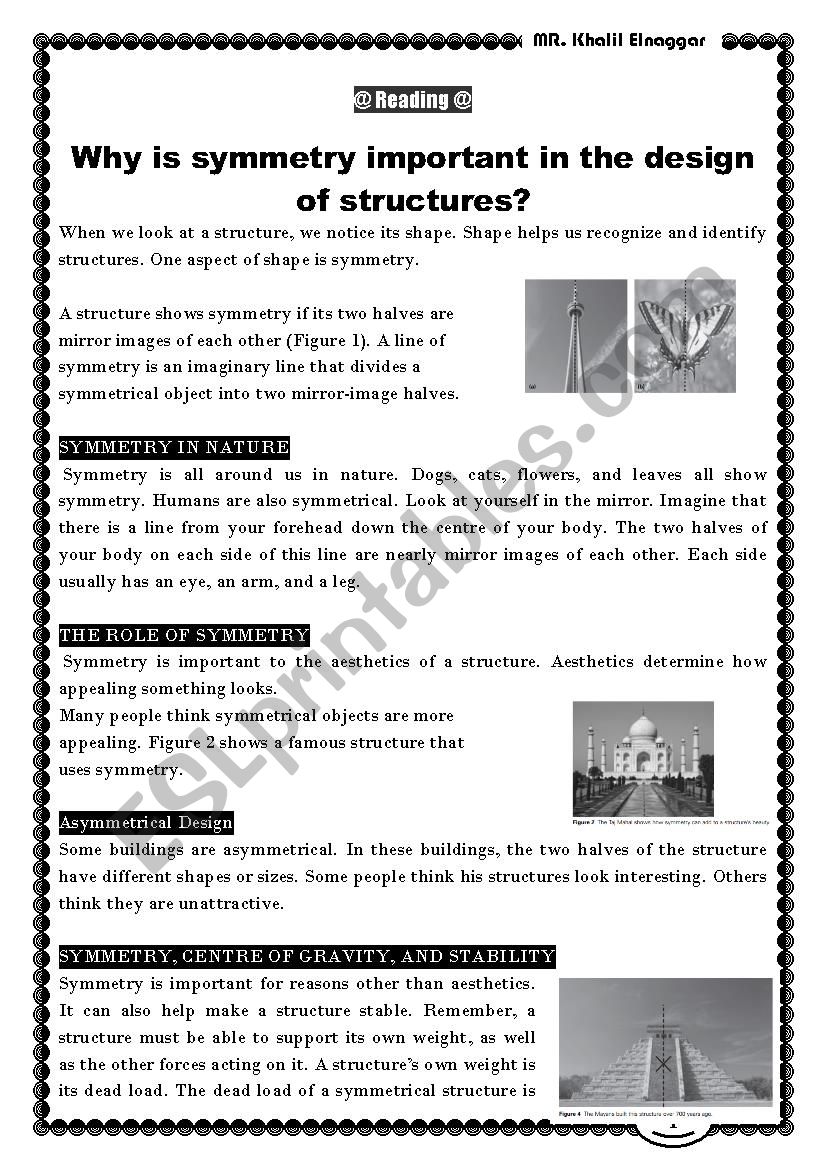 symmetry worksheet