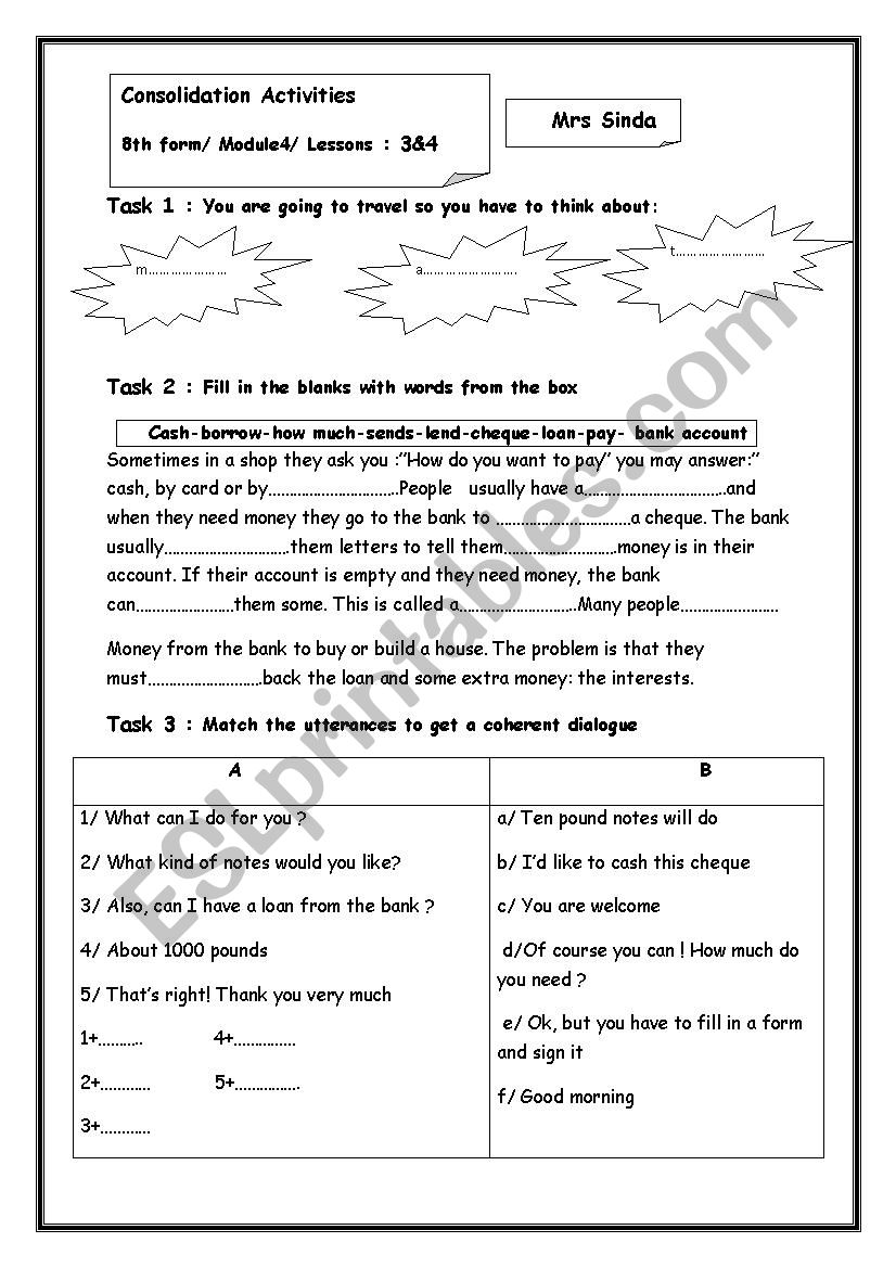 consolidation activities worksheet