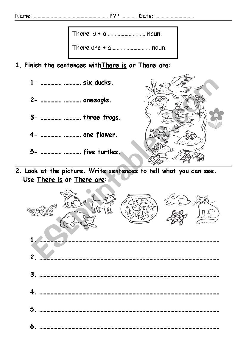 There worksheet