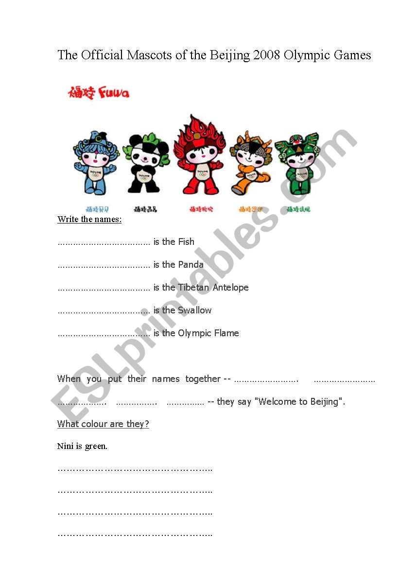 The official Mascots - Beijing 2008