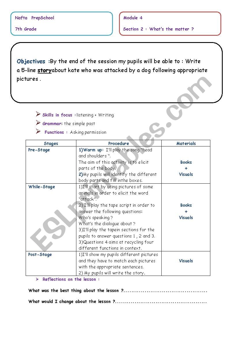 whats the matter ? worksheet