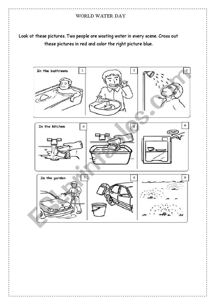 World water day worksheet