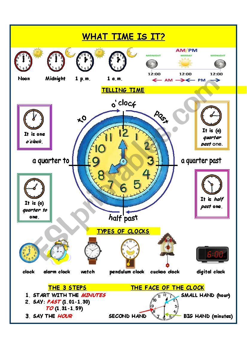 Telling time_Presentation worksheet