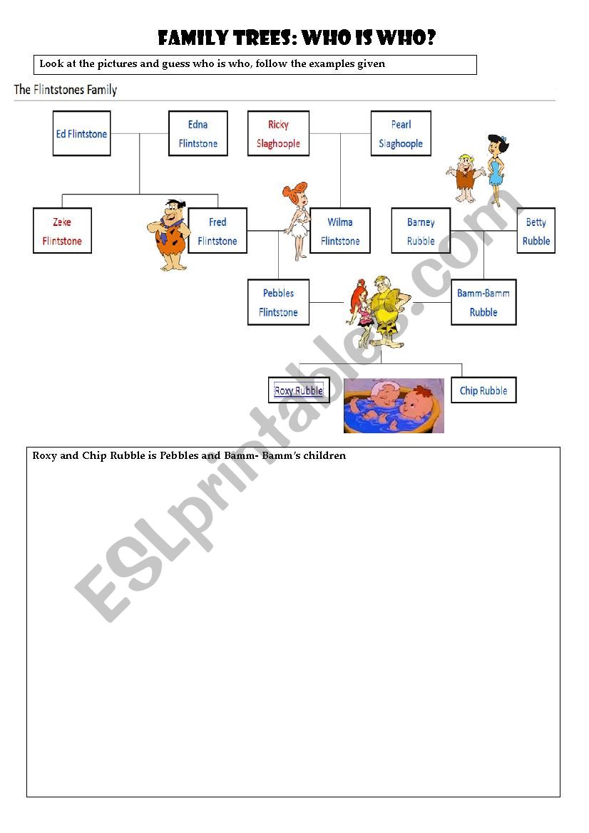 Family members  worksheet