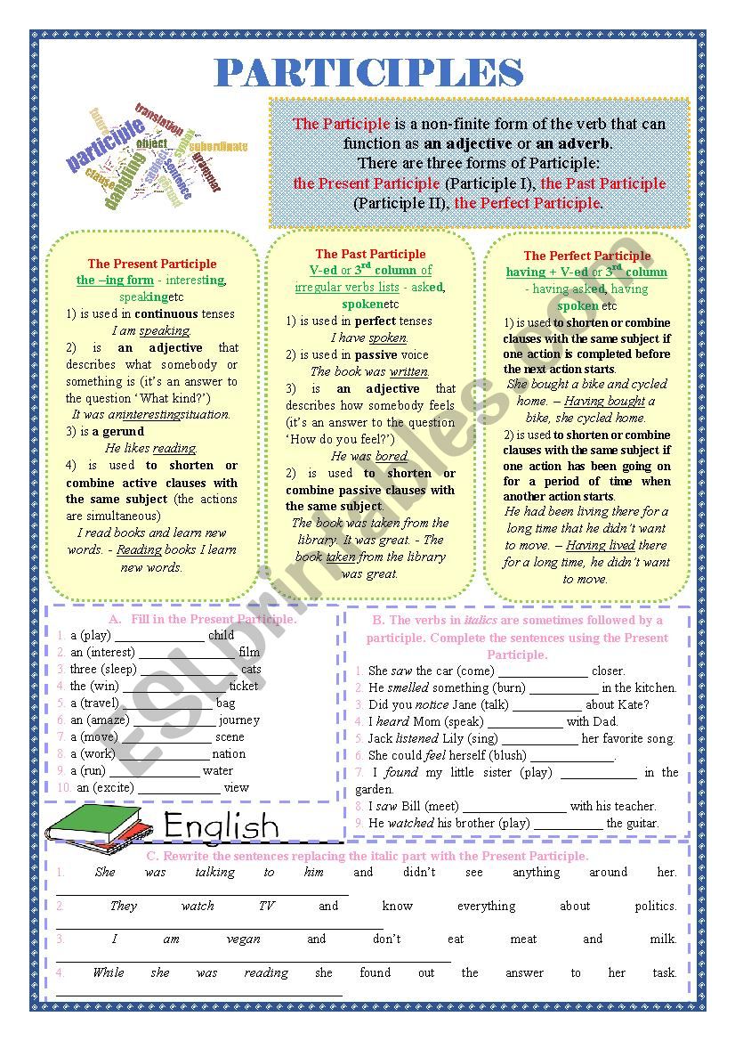  The Participles (Present, Past and Perfect)