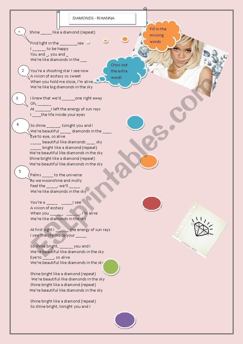 Diamonds Rihana- Song activity