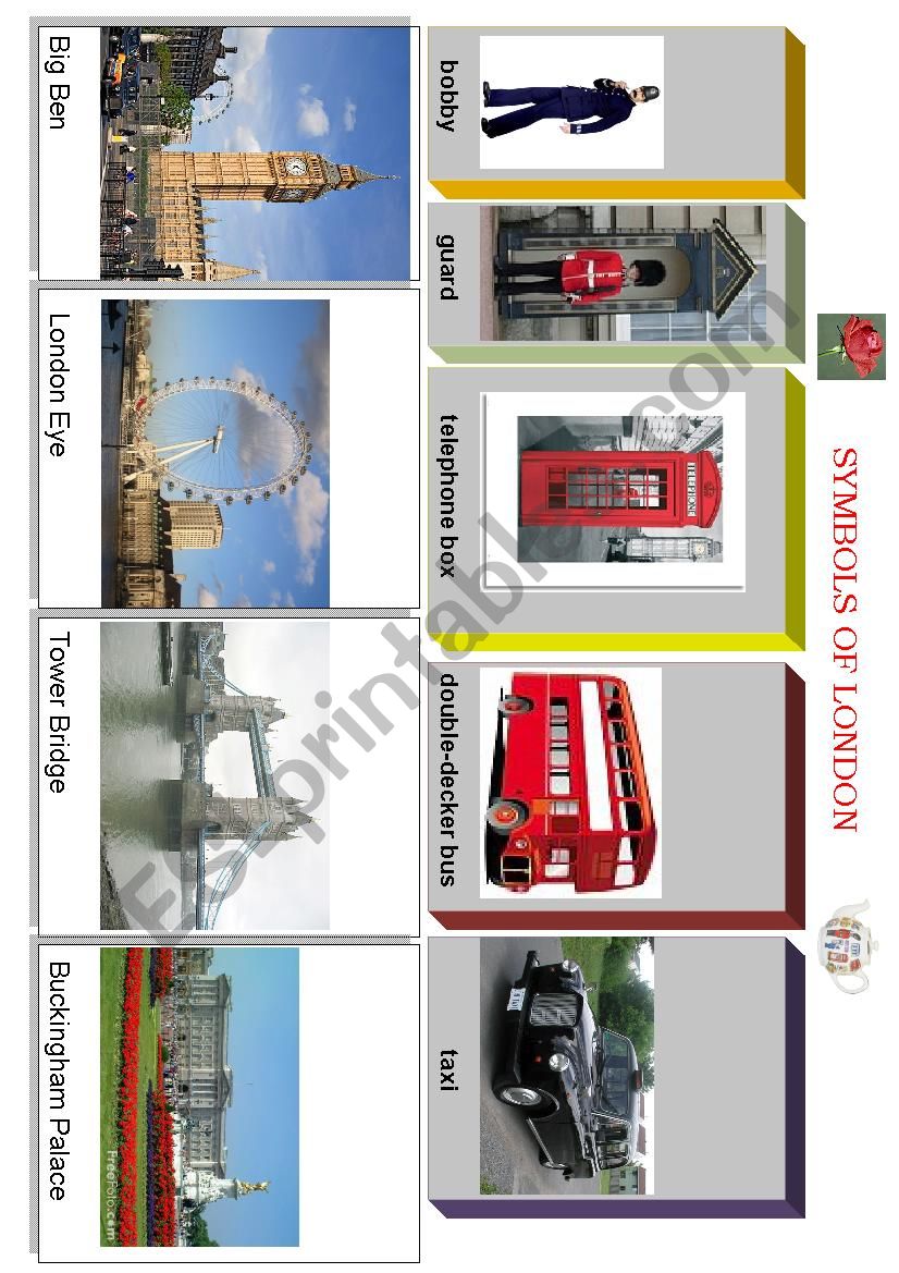 Symbols of London worksheet