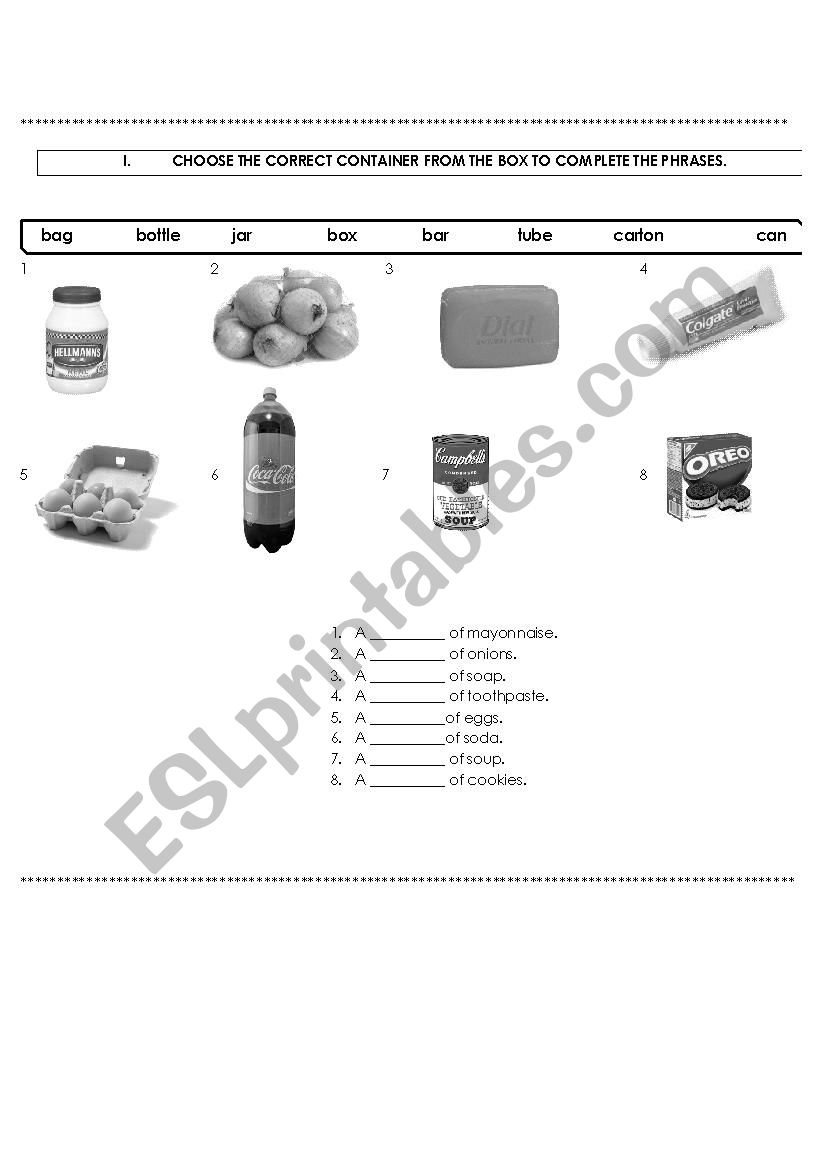 COMPLETE worksheet