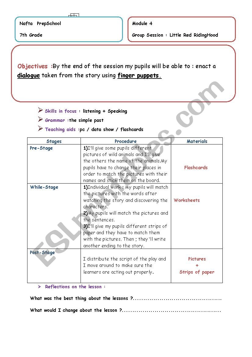 little red riding hood worksheet