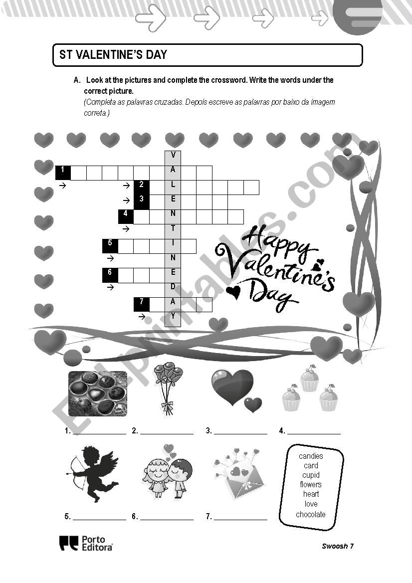 St. Valentines day worksheet