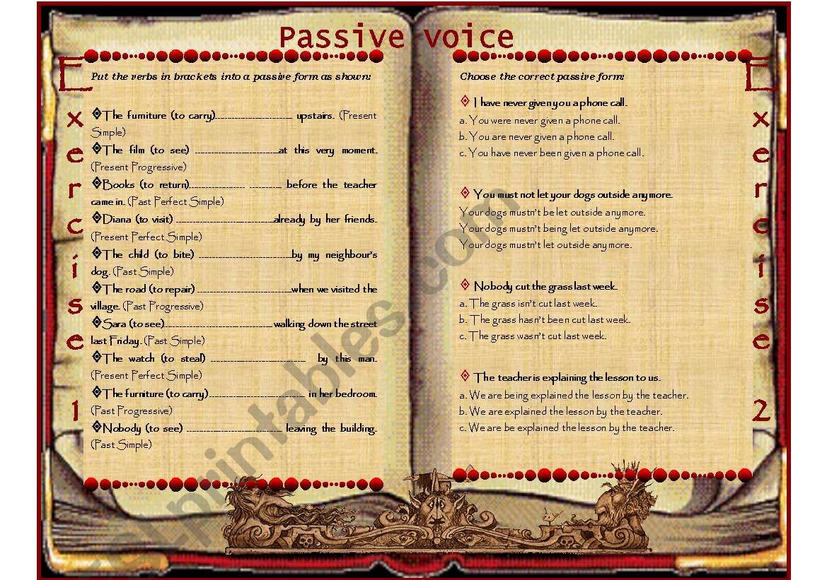 PASSIVE VOICE worksheet