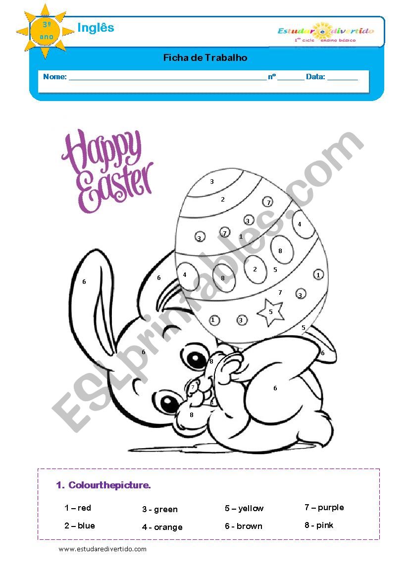 easter bunny worksheet