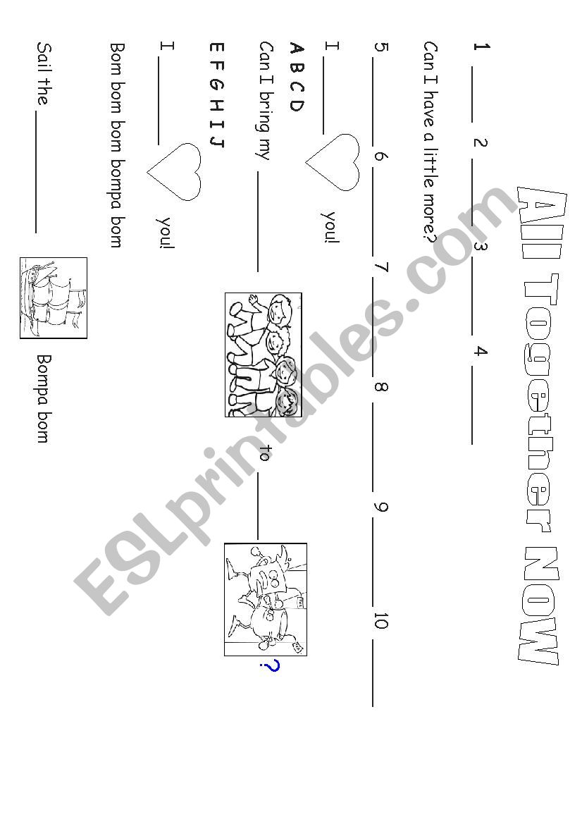 all together now worksheet