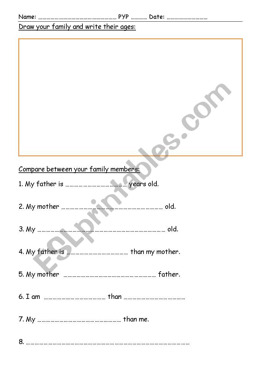 Draw and compare using comparative adj.