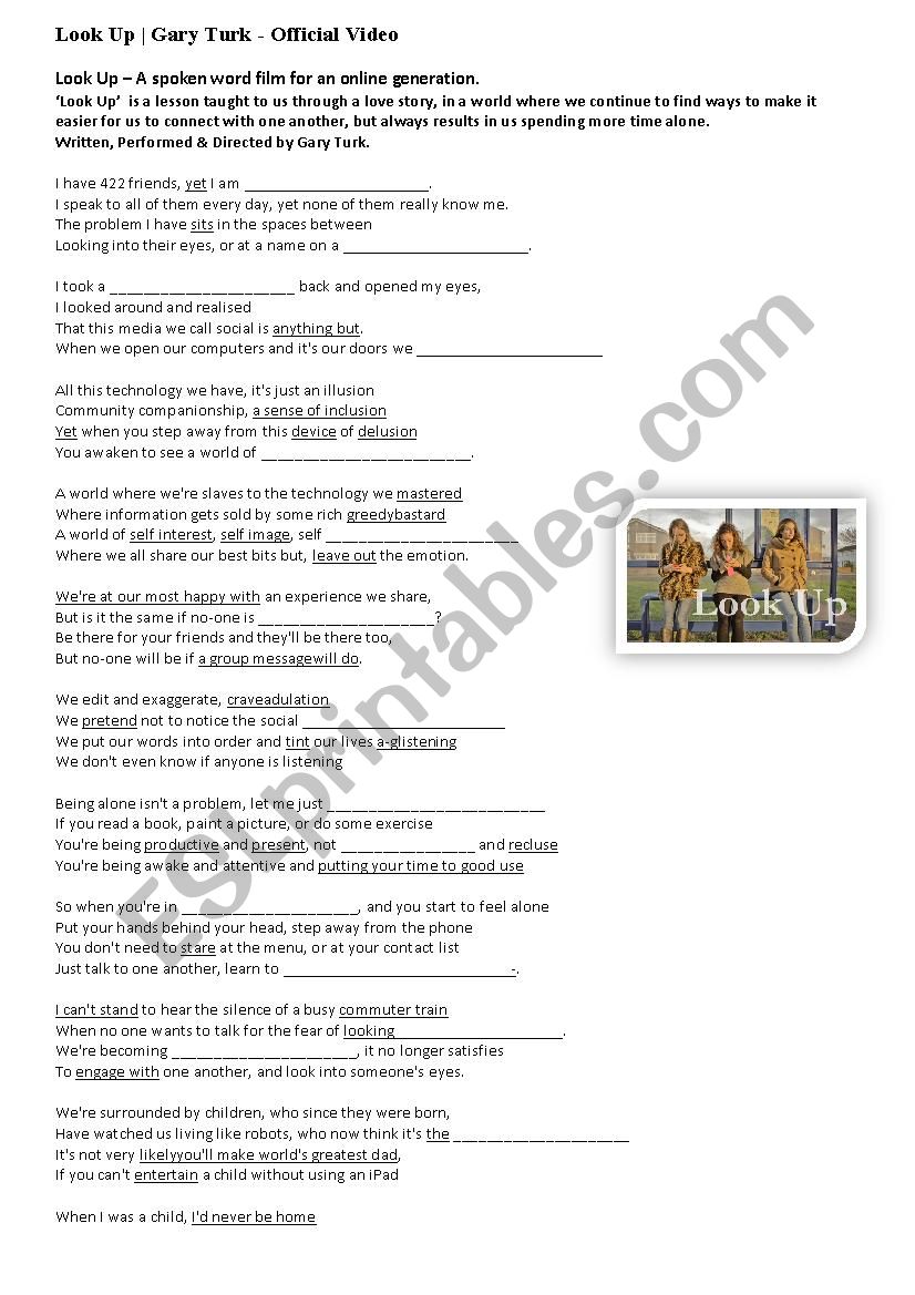 look up_gary turk worksheet