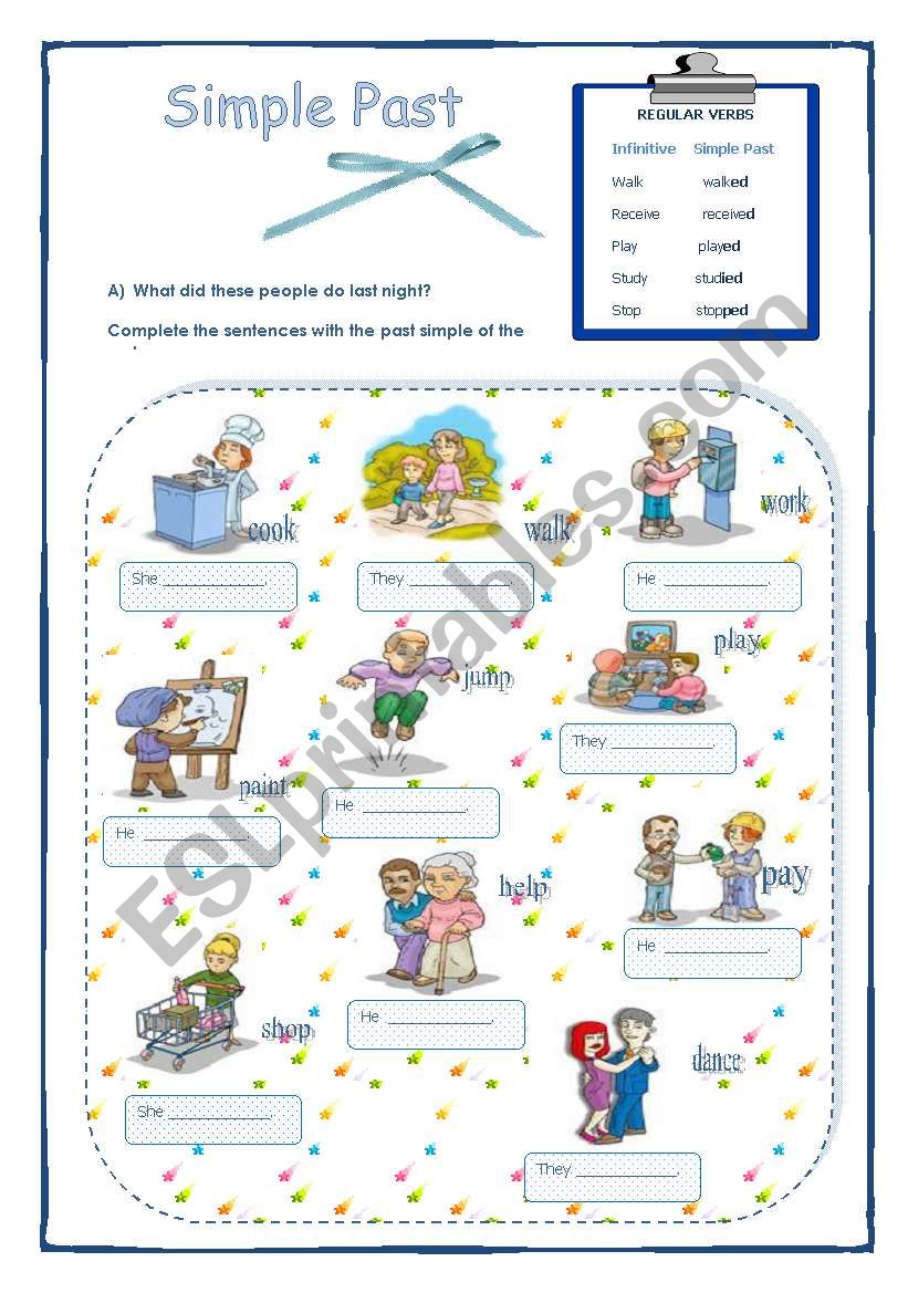 Simple past (29.07.08) worksheet