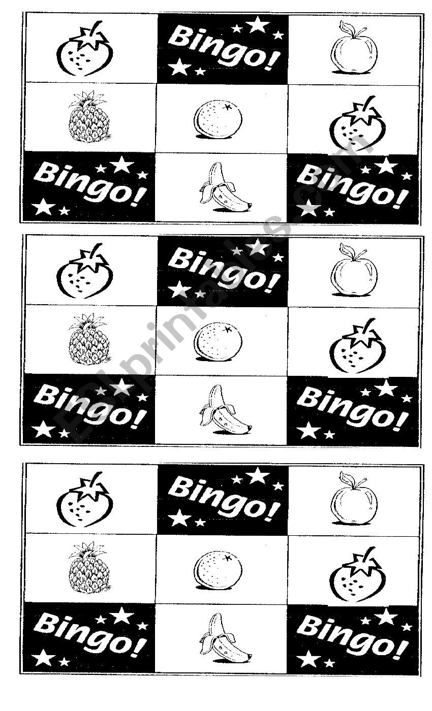 Fruit Bingo! worksheet