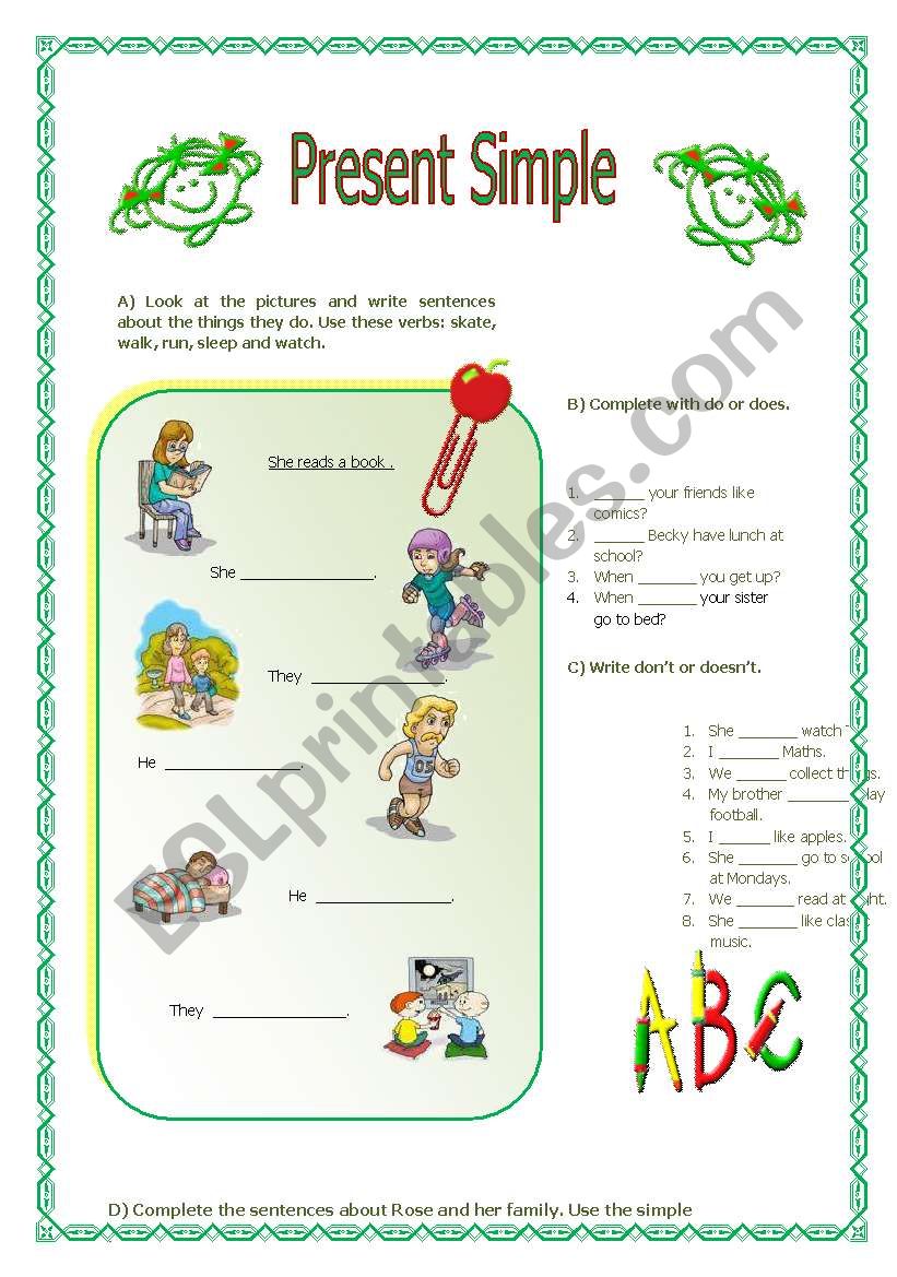 Present Simple (29.07.08) worksheet