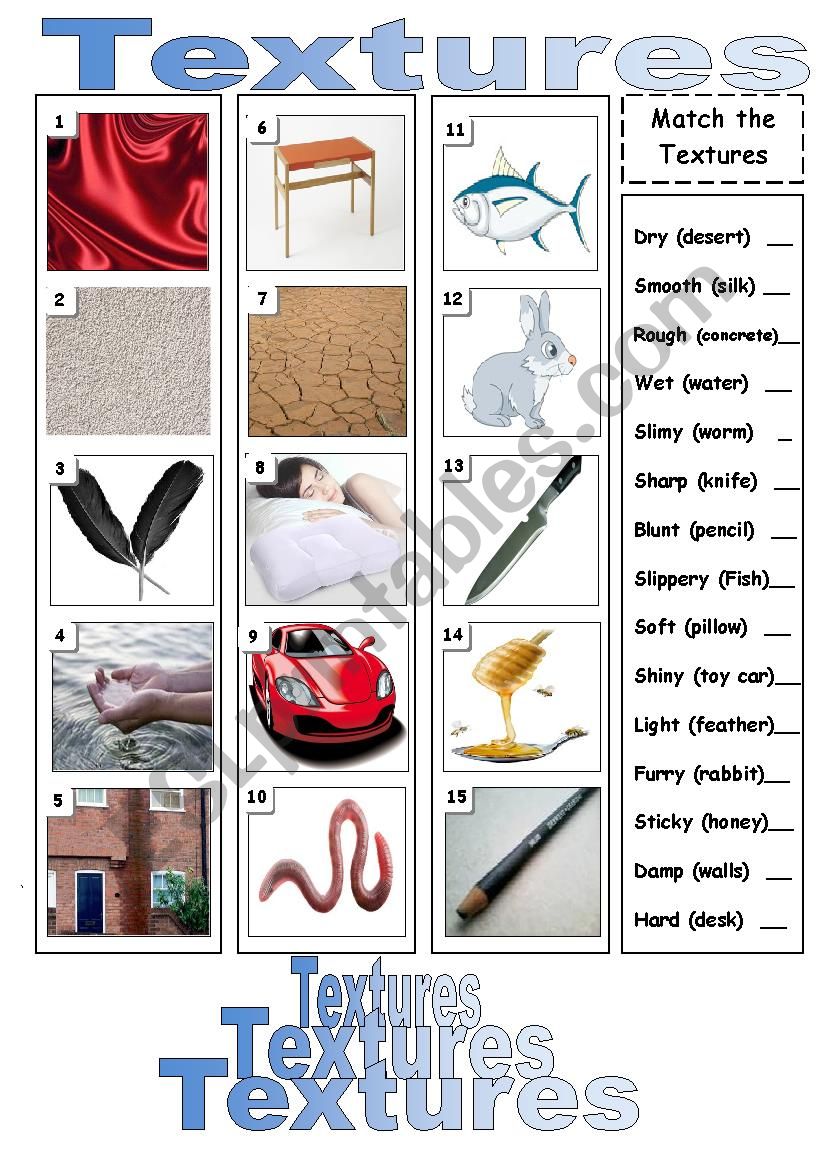 Textures worksheet